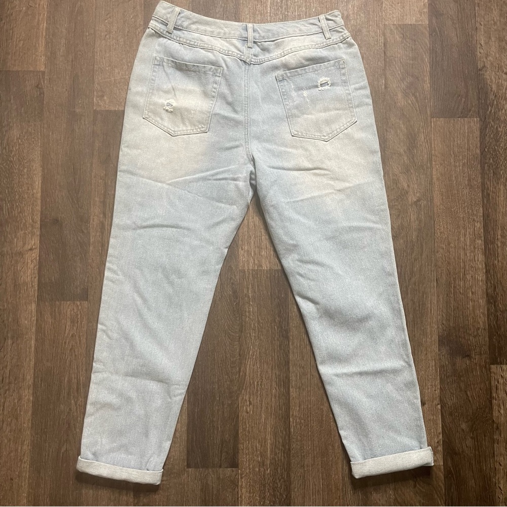 Highway Jeans Light Blue Boyfriend Cut Distressed Jeans Size 9 - Picture 5 of 10